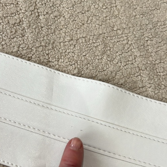 Elegant White vegan leather Women's wrap tie Belt SZ S - Picture 7 of 7